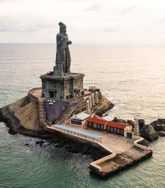 Tamilnadu DMC Tour Agent Operator - Kanyakumari Sunset Thiruvalluvar Statue